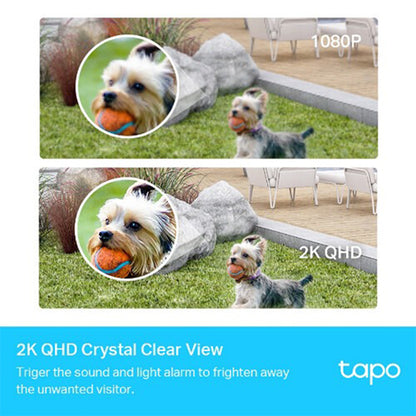 TP-Link Tapo C420S1 / C420S2 / C420 2K QHD Full Color Night Vision SMART Wire-Free Security Camera with AI Detection, IP65 Water Dust Resistant, MicroSD Slot, 2-Way Audio and Mobile App Monitoring