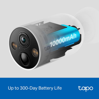TP-Link Tapo C425 2K QHD Indoor/Outdoor Battery-Powered Smart Wi-Fi Home Security Camera with Full-Color Night Vision, Subject Detection, Two-Way Audio, Sound & Light Alarm, Voice Assist | CCTV & Surveillance Cameras | TP LINK TPLINK