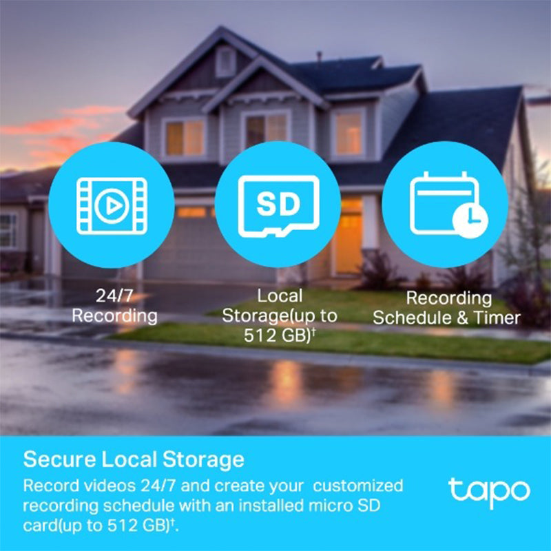 TP-Link Tapo C500 Outdoor Pan/Tilt Security Wi-Fi Camera 2.4GHz 1080p Full HD Live View with 360 Degree Motion Tracking & Person Detection, Night Vision Up to 30m, IP65 Weatherproof, Customizable Sound Alarm, Voice Control, Two-Way Audio