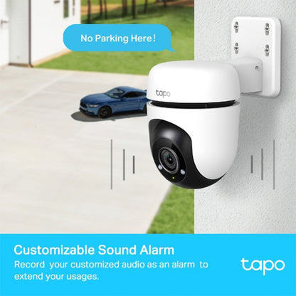 TP-Link Tapo C500 Outdoor Pan/Tilt Security Wi-Fi Camera 2.4GHz 1080p Full HD Live View with 360 Degree Motion Tracking & Person Detection, Night Vision Up to 30m, IP65 Weatherproof, Customizable Sound Alarm, Voice Control, Two-Way Audio