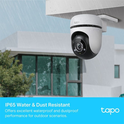 TP-Link Tapo C500 Outdoor Pan/Tilt Security Wi-Fi Camera 2.4GHz 1080p Full HD Live View with 360 Degree Motion Tracking & Person Detection, Night Vision Up to 30m, IP65 Weatherproof, Customizable Sound Alarm, Voice Control, Two-Way Audio