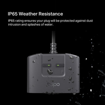 TP-Link Tapo P400M Outdoor Smart Wi-Fi Power Strip Plug with 3 Standard AC Outlets, Voice Control, Energy Monitoring, Overload Protection, Home Automation & Device Magement, Smartphone app Interface, Matter-Certified | TP LINK TPLINK