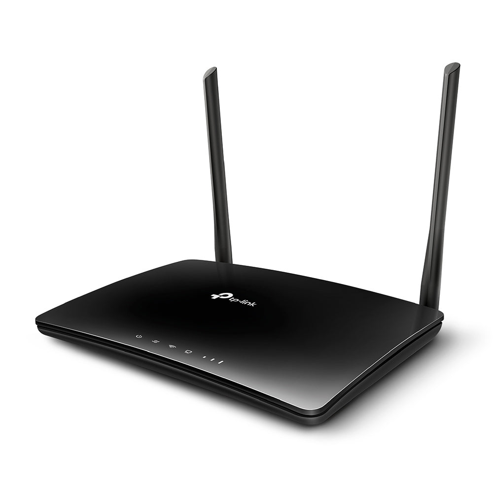TP-Link TL-MR6400 300Mbps Wireless N 4G LTE Router 2.4GHz with Built-in SIM Card Slot, 150Mbps 4G LTE Modem, 3x Fast Ethernet LAN Ports, 10/100Mbps LAN/WAN Port, Parental Controls, QoS, Cloud Support, Works with Tether App