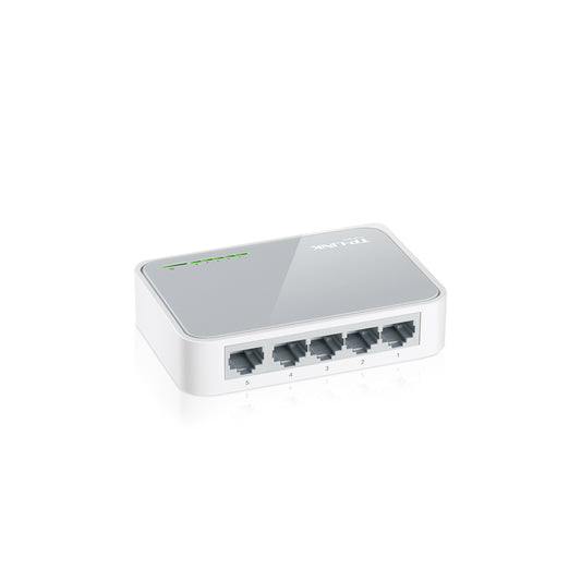 TP-Link TL-SF1005D 5-Port 10/100Mbps Desktop Switch with RJ45 Ports Supports Auto MDI / MDIX, Driver Free, 802.3X Flow Control, Green Ethernet Technology