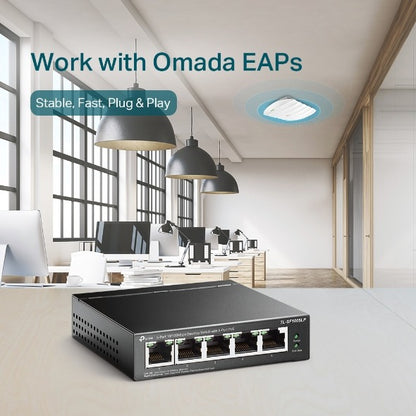 TP-Link TL-SF1005LP 5-Port 10/100Mbps Desktop Switch with 4-Port PoE Fanless Fast Ethernet RJ45 Network Switch Hub (Plug & Play) with Auto-Negotiation and Auto-MDI/MDIX Support TP LINk TPLINK