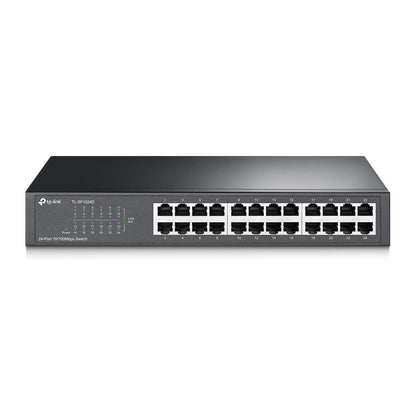 TP-Link 24 Port 10/100Mbps Desktop / Rackmount Switch Fanless Fast Ethernet RJ45 Network Switch Hub with Auto-Negotiation and Auto-MDI/MDIX | TL-SF1024D, TL-SF1024