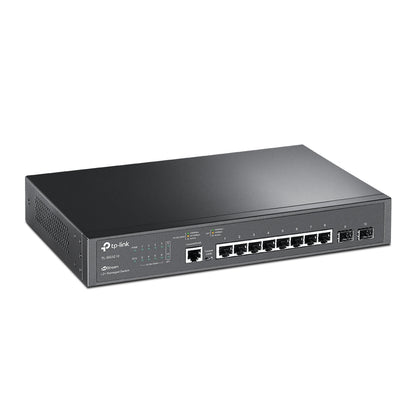 TP-Link TL-SG3210 8-Port Gigabit L2+ Managed Switch with 2 SFP Slots, 8x RJ45 Ports, Micro USB Console Port, Integration with Omada SDN Controller, Static Routing, IGMP Snooping, 802.1p/DSCP QoS, SNMP, Dual Image, IPv6