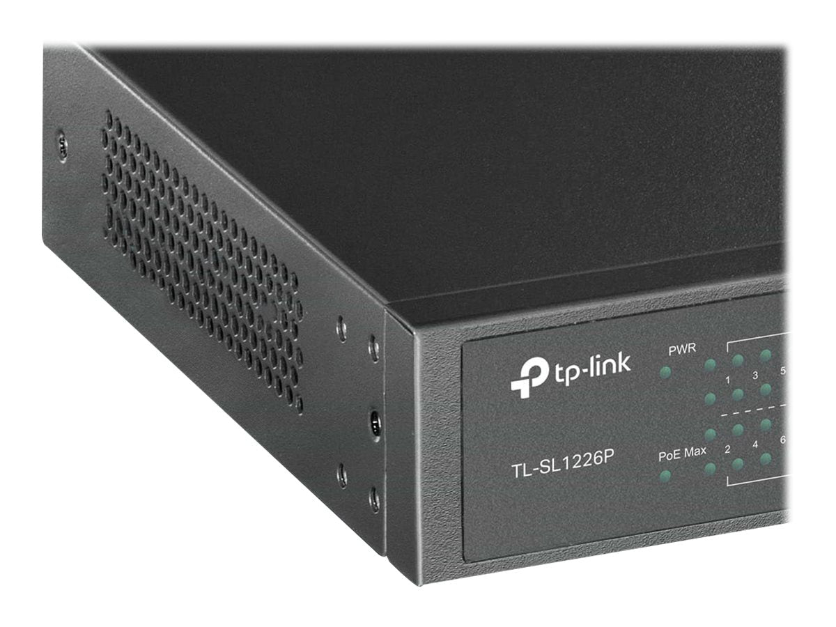 TL-SL1226P, Switch Desktop Unmanaged 24 porte PoE+ 10/100Mbps, 2 porte  Gigabit + 2 porte Gigabit SFP