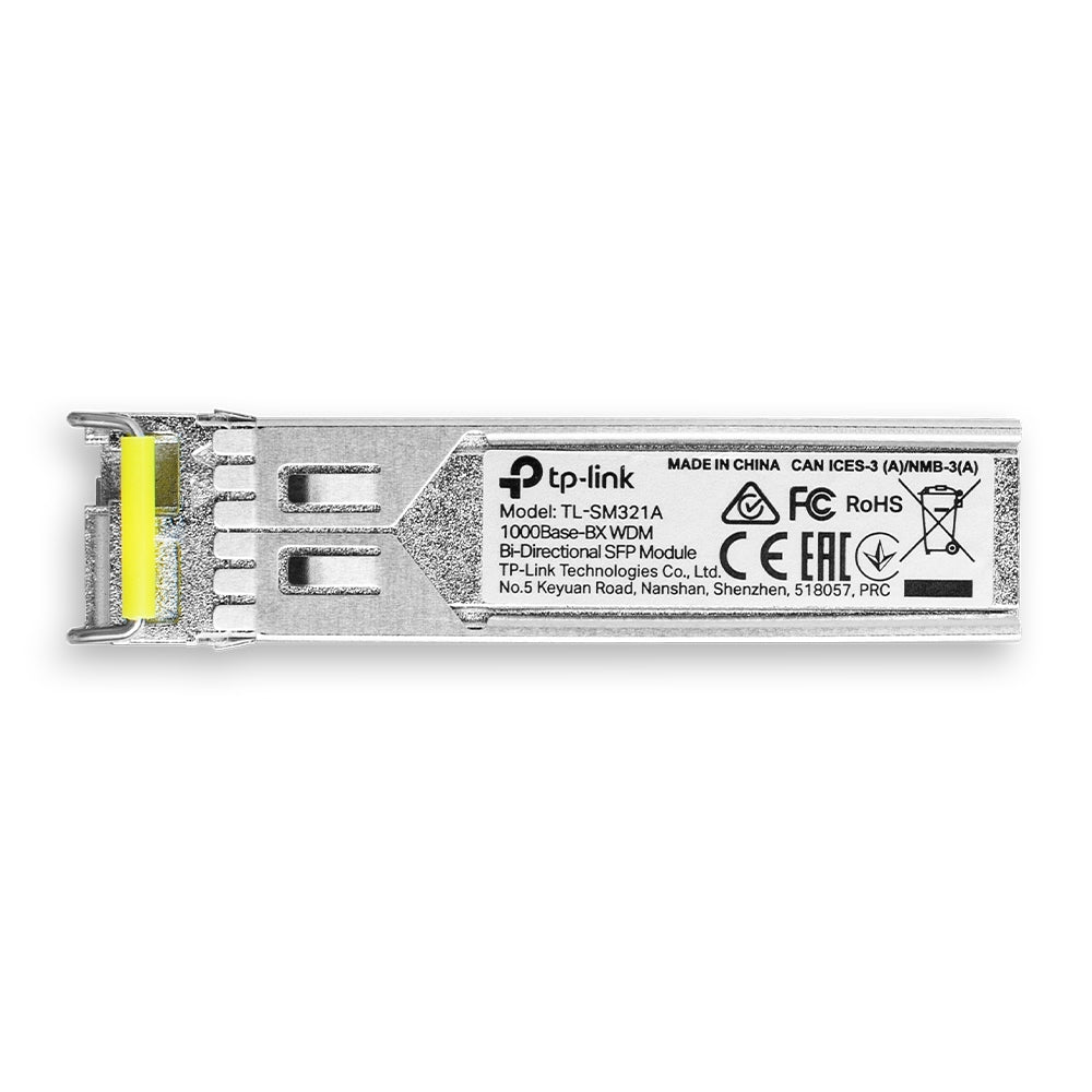 [CLEARANCE] TP-Link TL-SM321A 1000Base-BX WDM Bi-Directional SFP Module Hot Swappable Single-Mode Fiber Optic Transceiver with Up to 20 km Transmission Range TP LINK TPLINK