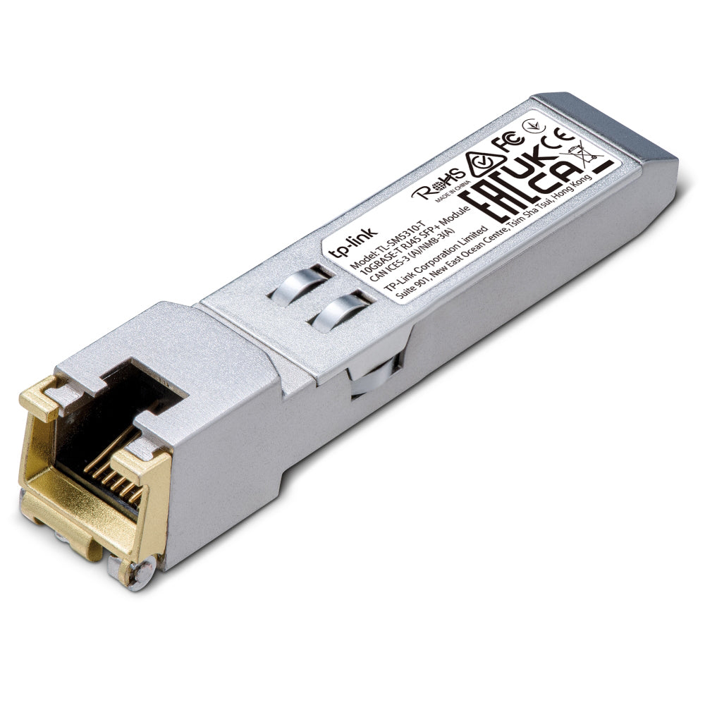 TP-Link TL-SM5310-T 10G BASE-T RJ45 to SFP+ Fiber Module - High-Speed Fiber Optic Transceiver (Hot-Pluggable) for Network Switches | TP LINK TPLINK