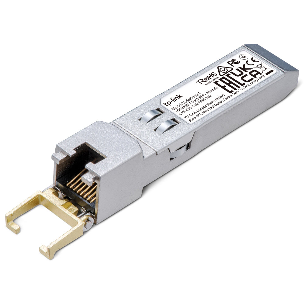 TP-Link TL-SM5310-T 10G BASE-T RJ45 to SFP+ Fiber Module - High-Speed Fiber Optic Transceiver (Hot-Pluggable) for Network Switches | TP LINK TPLINK