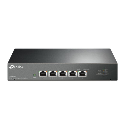 TP-Link TL-SX105 5-Port 10G Multi-Gigabit Desktop Switch (Unmanaged) Lightning Fast Connections, 5 x 10G Ethernet Ports, 100Gbps Switching Capacity, 74.4Mpps Forwarding Rate, Auto-negotiation for 5-speed, Plug & Play