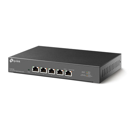 TP-Link TL-SX105 5-Port 10G Multi-Gigabit Desktop Switch (Unmanaged) Lightning Fast Connections, 5 x 10G Ethernet Ports, 100Gbps Switching Capacity, 74.4Mpps Forwarding Rate, Auto-negotiation for 5-speed, Plug & Play