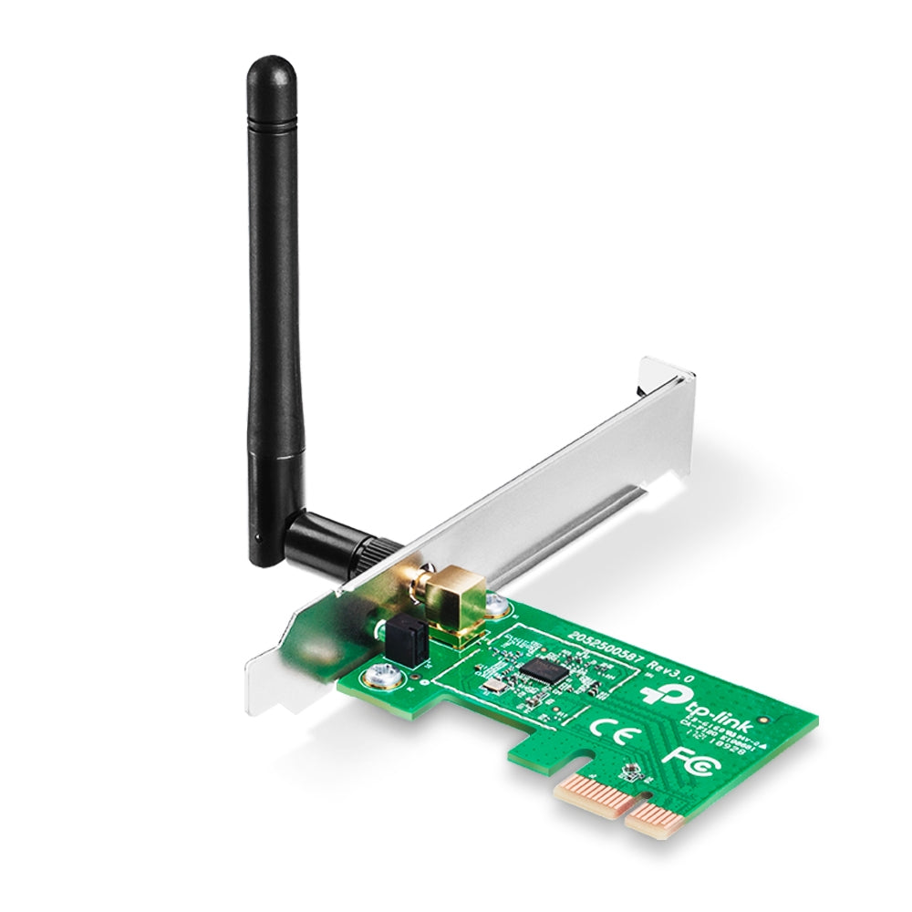 [CLEARANCE] TP-Link TL-WN781ND 150Mbps Wireless N PCIe Adapter 2.4GHz with 2x High Gain External Antennas, Advanced Security Connection with WPA/WPA2 encryption, Low Profile & Full Height Brackets for Windows 11/10/8.1/8/7 & Linux