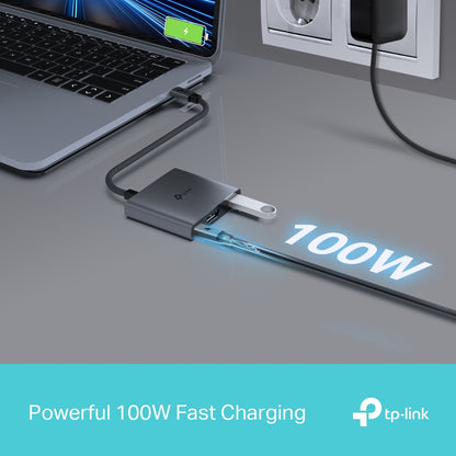 TP-Link UH9120C 9 in 1 Hub with 4K 60Hz HDMI, 2 USB-A 3.0, USB Type-C 3.0, PD100W Fast Charging, SD / TF 20MB/s Card Slots, RJ45 1Gbps Ethernet Ports, 5Gbps SuperSpeed Data Transfer, Multicompatible Plug & Play for PC Desktop Laptop