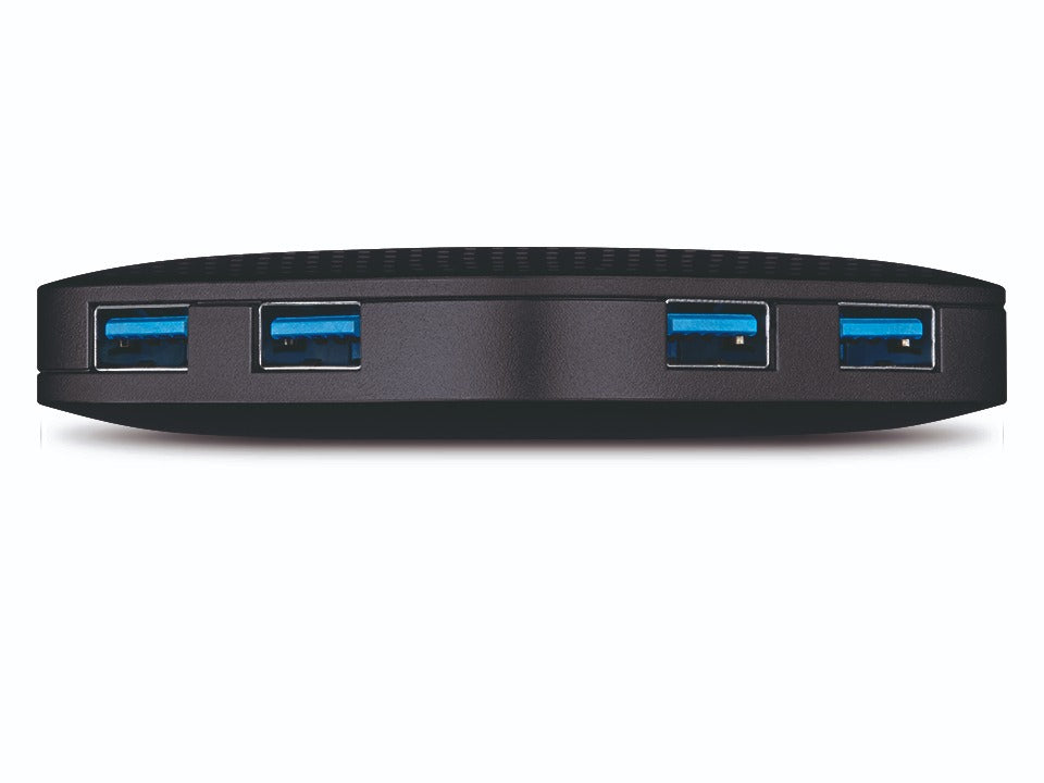 TP-Link UH400 USB 3.0 4-Port Portable Hub with Built-in USB Connector Cable, Driver Free, Fast Data Transfer Up to 5Gbps, 4 Dim LED Status Indicator for Windows, macOS X, Linux