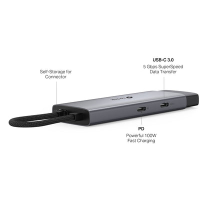 TP-Link UH9120C 9 in 1 Hub with 4K 60Hz HDMI, 2 USB-A 3.0, USB Type-C 3.0, PD100W Fast Charging, SD / TF 20MB/s Card Slots, RJ45 1Gbps Ethernet Ports, 5Gbps SuperSpeed Data Transfer, Multicompatible Plug & Play for PC Desktop Laptop