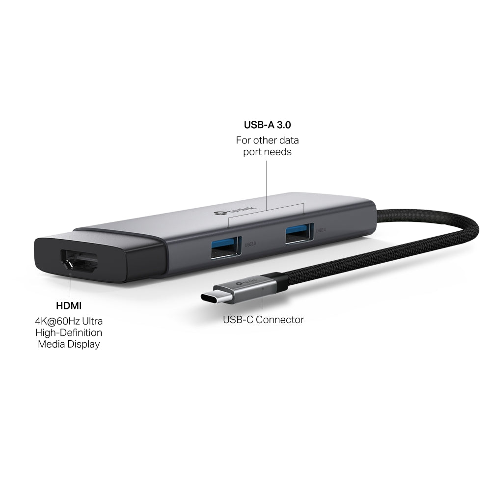 TP-Link UH9120C 9 in 1 Hub with 4K 60Hz HDMI, 2 USB-A 3.0, USB Type-C 3.0, PD100W Fast Charging, SD / TF 20MB/s Card Slots, RJ45 1Gbps Ethernet Ports, 5Gbps SuperSpeed Data Transfer, Multicompatible Plug & Play for PC Desktop Laptop