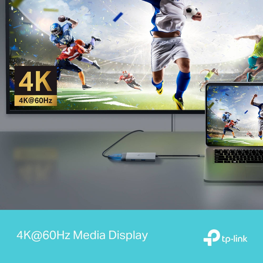 TP-Link UH9120C 9 in 1 Hub with 4K 60Hz HDMI, 2 USB-A 3.0, USB Type-C 3.0, PD100W Fast Charging, SD / TF 20MB/s Card Slots, RJ45 1Gbps Ethernet Ports, 5Gbps SuperSpeed Data Transfer, Multicompatible Plug & Play for PC Desktop Laptop
