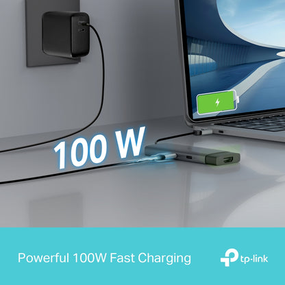TP-Link UH9120C 9 in 1 Hub with 4K 60Hz HDMI, 2 USB-A 3.0, USB Type-C 3.0, PD100W Fast Charging, SD / TF 20MB/s Card Slots, RJ45 1Gbps Ethernet Ports, 5Gbps SuperSpeed Data Transfer, Multicompatible Plug & Play for PC Desktop Laptop