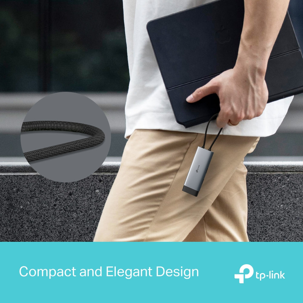 TP-Link UH9120C 9 in 1 Hub with 4K 60Hz HDMI, 2 USB-A 3.0, USB Type-C 3.0, PD100W Fast Charging, SD / TF 20MB/s Card Slots, RJ45 1Gbps Ethernet Ports, 5Gbps SuperSpeed Data Transfer, Multicompatible Plug & Play for PC Desktop Laptop