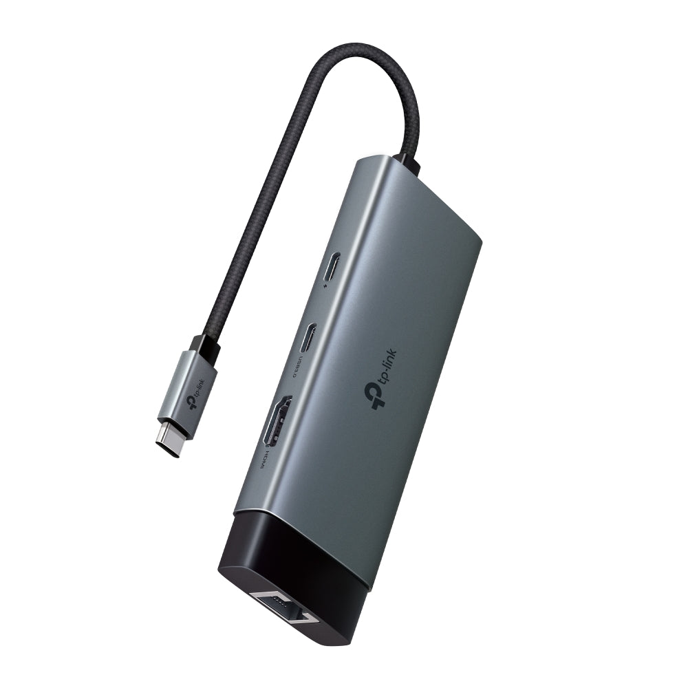 TP-Link UH9120C 9 in 1 Hub with 4K 60Hz HDMI, 2 USB-A 3.0, USB Type-C 3.0, PD100W Fast Charging, SD / TF 20MB/s Card Slots, RJ45 1Gbps Ethernet Ports, 5Gbps SuperSpeed Data Transfer, Multicompatible Plug & Play for PC Desktop Laptop