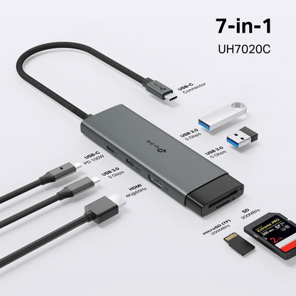 TP-Link UH9120C 9 in 1 Hub with 4K 60Hz HDMI, 2 USB-A 3.0, USB Type-C 3.0, PD100W Fast Charging, SD / TF 20MB/s Card Slots, RJ45 1Gbps Ethernet Ports, 5Gbps SuperSpeed Data Transfer, Multicompatible Plug & Play for PC Desktop Laptop