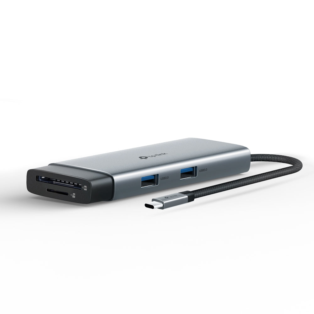 TP-Link UH9120C 9 in 1 Hub with 4K 60Hz HDMI, 2 USB-A 3.0, USB Type-C 3.0, PD100W Fast Charging, SD / TF 20MB/s Card Slots, RJ45 1Gbps Ethernet Ports, 5Gbps SuperSpeed Data Transfer, Multicompatible Plug & Play for PC Desktop Laptop