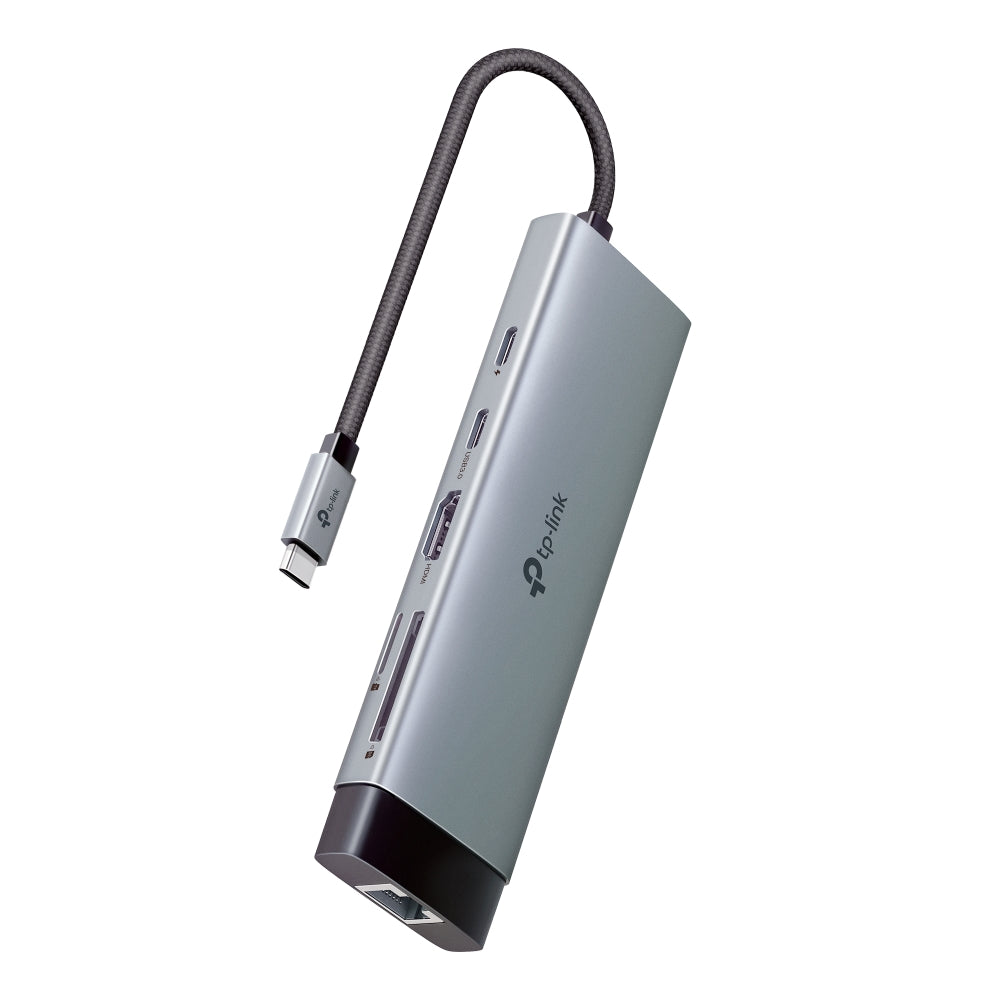 TP-Link UH9120C 9 in 1 Hub with 4K 60Hz HDMI, 2 USB-A 3.0, USB Type-C 3.0, PD100W Fast Charging, SD / TF 20MB/s Card Slots, RJ45 1Gbps Ethernet Ports, 5Gbps SuperSpeed Data Transfer, Multicompatible Plug & Play for PC Desktop Laptop