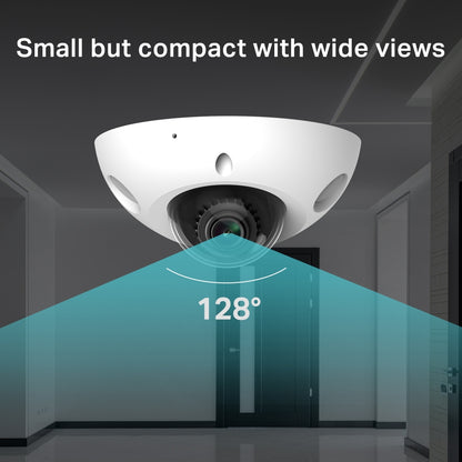 TP-Link VIGI C230I 3MP Mini IR Dome Network Camera IK08 Vandal-Proof Security Surveillance Camera with 128° Wide-Viewing Angle, IR Infrared Night Vision, Two-Way Audio, Smart Detection, Remote Monitoring CCTV TP LINK TPLINK