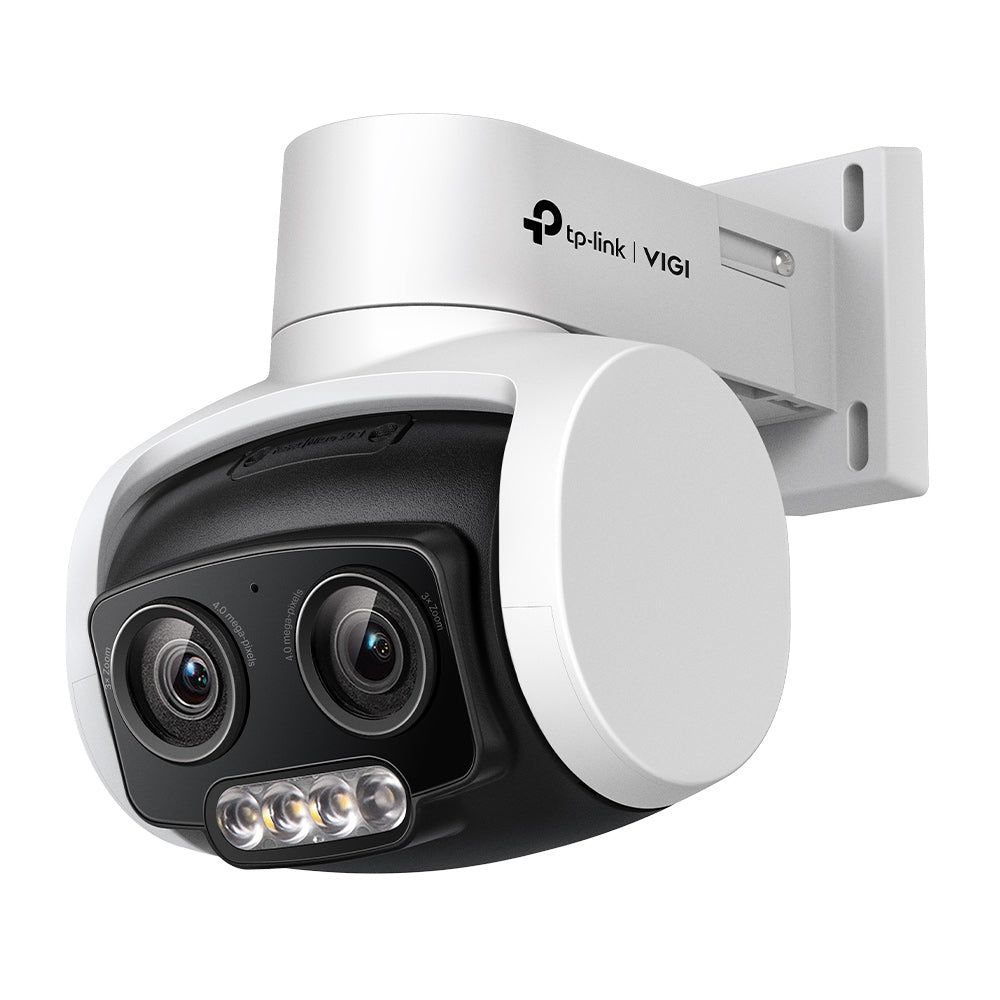 TP-Link VIGI C540V Outdoor Full Color 4 Megapixel Dual Lens 3x Zoom Pan & Tilt Network Security Night Vision Surveillance Camera IP66 Waterproof w/ SMART Detection, Onboard Storage, Instant Zoom, 2-Way Audio and H.265+ Video Coding