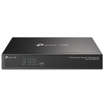 TP-Link ViGI NVR1008H-8P 8 Channel Live View PoE+ Network Video Recorder 4K Output, 24/7 Recording, H.265 Video Coding, ONVIF and SMART Detection, Rack Mountable Max 10TB Storage with Remote Monitoring for Security and Live Surveillance