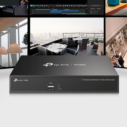 TP-Link VIGI NVR1008H 8-Channel Network Video Recorder H.265+ 4K UHD (Plug & Play) with ONVIF Barrier-Free Compatibility, Two-way Audio, Smart Detection, Remote Monitoring, 24/7 Recording CCTV NVR TP LINK TPLINK