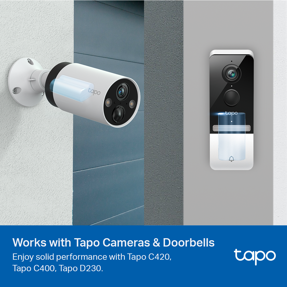 TP-Link Tapo A100 Battery Pack 6700mAh for Tapo D230 Video Doorbell, C420 & C400 Battery-Powered Security Cameras with Up to 180 Days Operating Time & 5-Hour Charging Time  | CCTV & Surveillance Camera System | TP Link TPLink