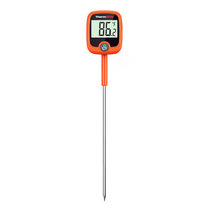 ThermoPro TP509 8" Fast Read Candy and Oil Thermometer with Included Pot Lip Clip Holder, IPX5 Waterproof Rating, and Stainless Steel Construction for Outdoor and Kitchen Cooking