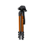 Triopo K168 4-Section Camera Tripod with 55" Max Height, 8Kg Max Payload and QR Quick Release Plate Mount for Professional Photography and Videography (Orange, Black)