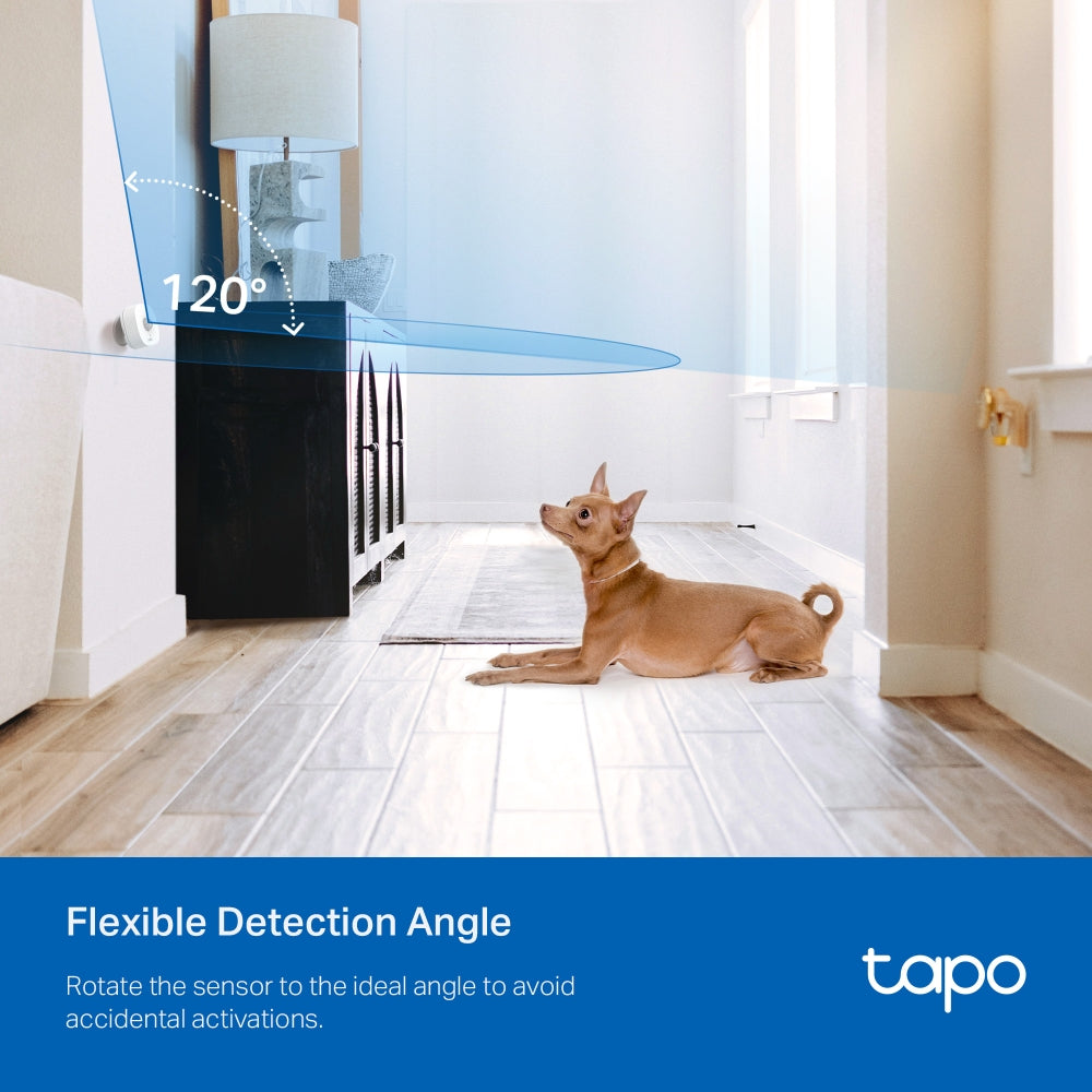 TP-Link Tapo T100 Smart Motion Sensor with 3 Levels, 7 Meters Max Detection Distance, Instant Alerts and Application Notifications for Home Security