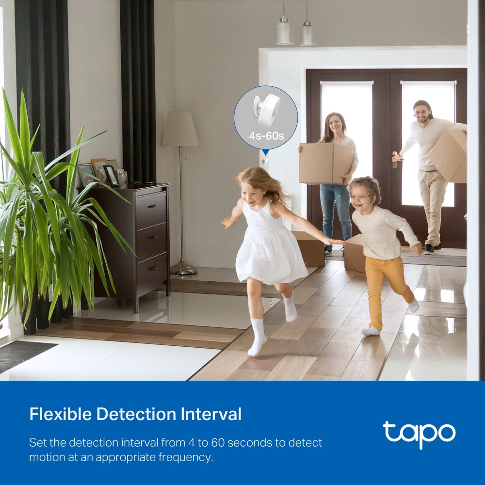 TP-Link Tapo T100 Smart Motion Sensor with 3 Levels, 7 Meters Max Detection Distance, Instant Alerts and Application Notifications for Home Security