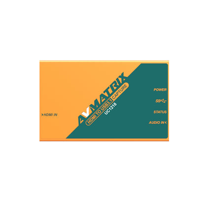 AVMatrix Uncompressed Video Capture UC1118 SDI / UC1218 HDMI / UC2018 HDMI/SDI to USB3.1 Type C with Auto Input Signal Detection, Up to 1080p60, Rate Up to 200MB/s via USB 3.1 Gen1 for Windows, Linux, macOS