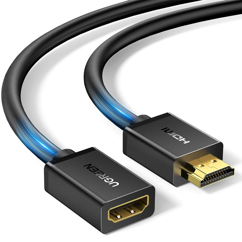 UGREEN HDMI 1.4 Male to Female Video Extension Cable (0.5M, 1M, 2M, 3M) with Pure Copper Core, Multi-Layer Shielding, Gold Plated Connectors for PC, Laptop, TV, Display Monitor, Projector, etc. | 10140 10141 10142 10145