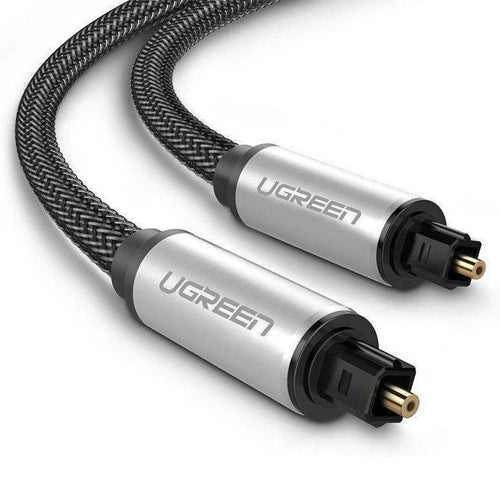 UGREEN 1-Meter / 1.5 Meter / 2-Meter / 3 Meters Toslink Digital Audio Cable with Cotton Braided Sleeves, and 7.1 Surround Sound Support for TV, Home Theater, Amplifier, Receiver | 10539 10542 10540 10541