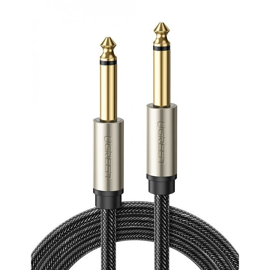 UGREEN 1 / 2 / 3 / 5 Meter Hi-Fi 6.35mm Male to Male AUX Instrument Audio Cable with Gold Plated Contacts, Nylon Braided Sleeves, and Zinc-Alloy Casing for Electric Guitars, Amplifiers, Mixers | 10636, 10638, 10639