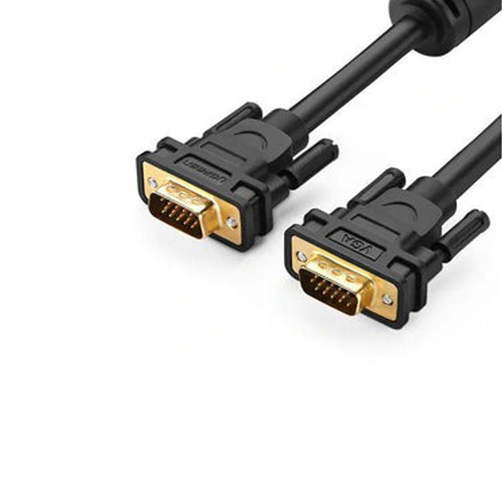 UGREEN 20 Meters 28AWG 1080p VGA Male to Male Video Cable Connector with Multi-Layer Shielding, Gold Plated Connectors, Pure Copper Conductors for PC, Desktop Computer, Display Monitor, TV, Projector, etc. | 11635