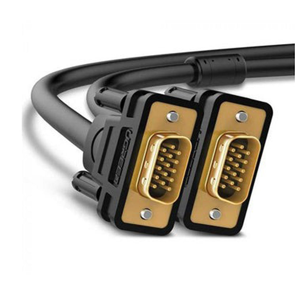 UGREEN 20 Meters 28AWG 1080p VGA Male to Male Video Cable Connector with Multi-Layer Shielding, Gold Plated Connectors, Pure Copper Conductors for PC, Desktop Computer, Display Monitor, TV, Projector, etc. | 11635