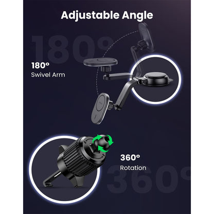 [CLEARANCE] UGREEN Wireless Fast Charging Magnetic Car Charger Phone Holder with Dashboard and Aircon Vent Mount for iPhone and Android Smartphones | 15120