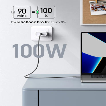 UGREEN 100W USB Type C Fast Charging and Data Cable with Up to 480Mbps Transfer Rate, Silicone Jacket, and Multi-Layer Shielding for MacBook iPad Pro Laptop Android Mobile Phone Tablet Smartphone Cellphone