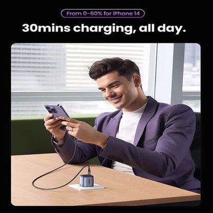 UGREEN Nexode 30W USB C Mini GaN Charger - Fast Charging Wall Adapter for iPhone Pro Max, iPad Air Mini Pro, Huawei, Samsung Galaxy Plus Ultra, Google Pixel, Android Smartphone, Tablet | 15329