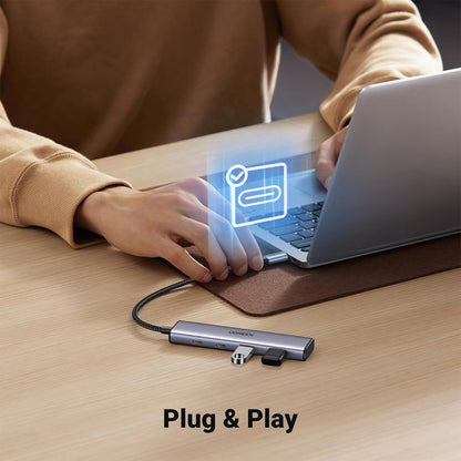 UGREEN 4 Port USB C Hub Multiport USB C & USB A 3.0 Adapter with 5Gbps Data Transmission Rate for PC, Desktop Computer, Laptop, MacBook, iMac, Tablet,  Mouse, Keyboard, Card Reader, etc. - Supports Windows, macOS, Linux, | 15395