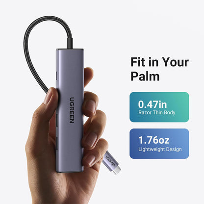 UGREEN Revodok 5-in-1 Multifunctional USB C Hub with 4K UHD HDMI, 100W PD Fast Charger, 2x 480Mbps USB A 2.0, 5Gbps USB A 3.0 for MacBook, iMac, PC, Laptop, etc. - Supports Windows, macOS, Linux | 15495
