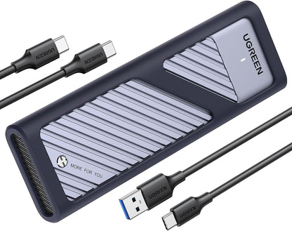 UGREEN M.2 M-Key NVMe/PCIE SSD Hard Drive Case Enclosure Adapter, 10Gbps USB 3.2 Gen2 USB C Transfer Rate, Supports SSD Size 2230/ 2242/ 2260/ 2280 up to 2TB Capacity, UASP & TRIM Function, LED Indicator for Windows/macOs/Linux | 15511